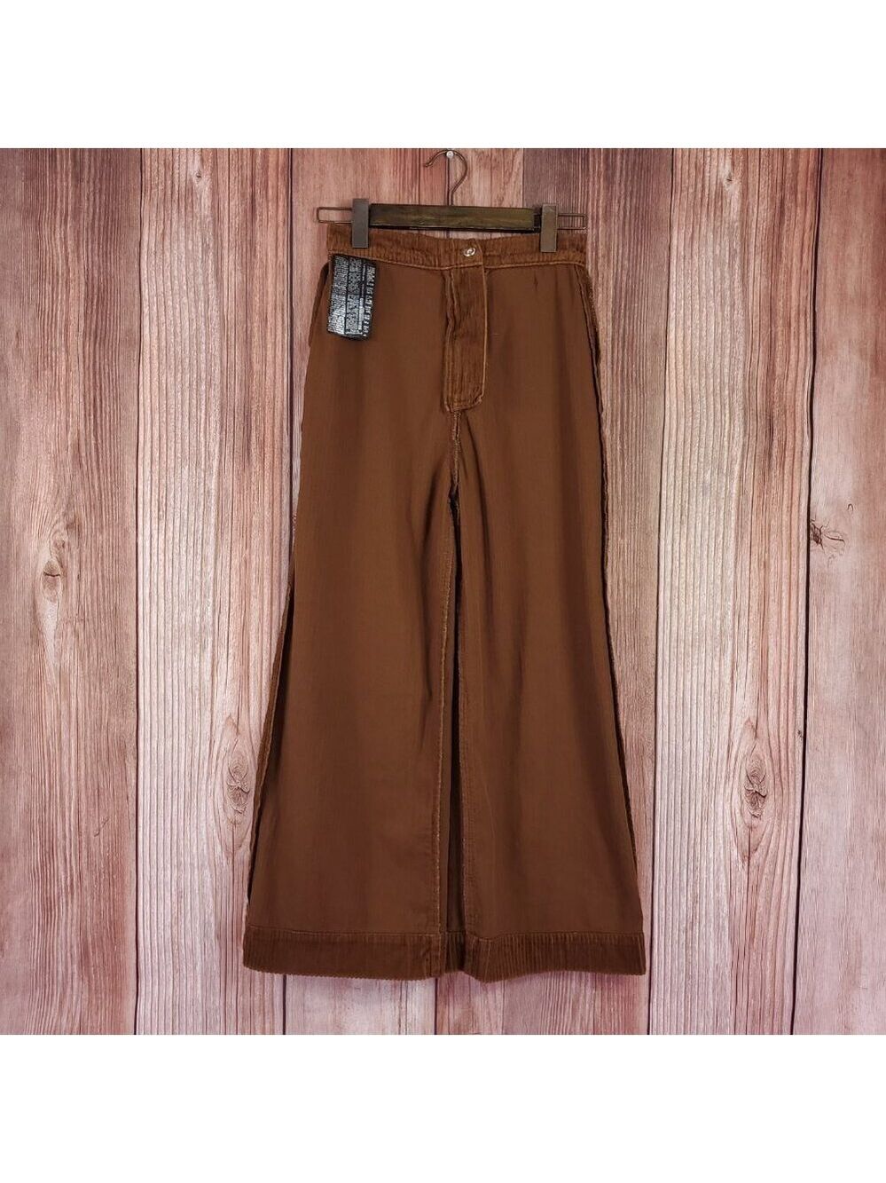 NWT Zara Womens Size 2 The Marine Culotte in Sweet Corduoiry Wide Leg Pants - Picture 3 of 15
